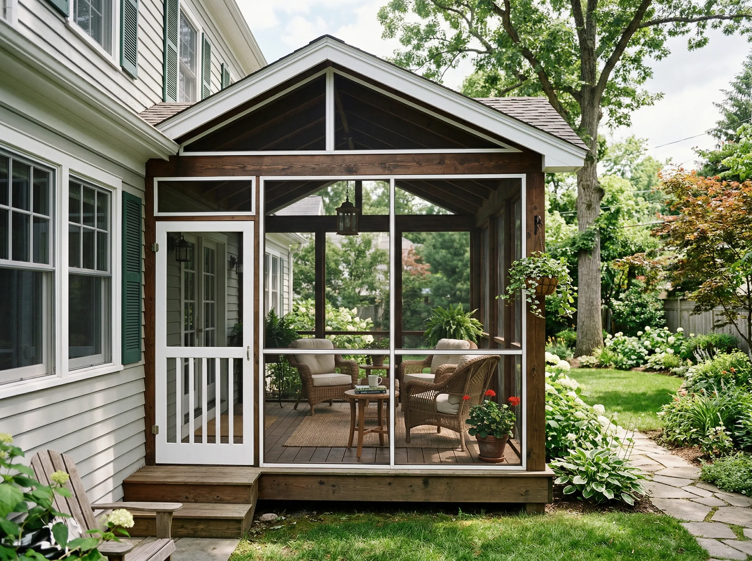 Custom screened porch build in Johns Creek, GA