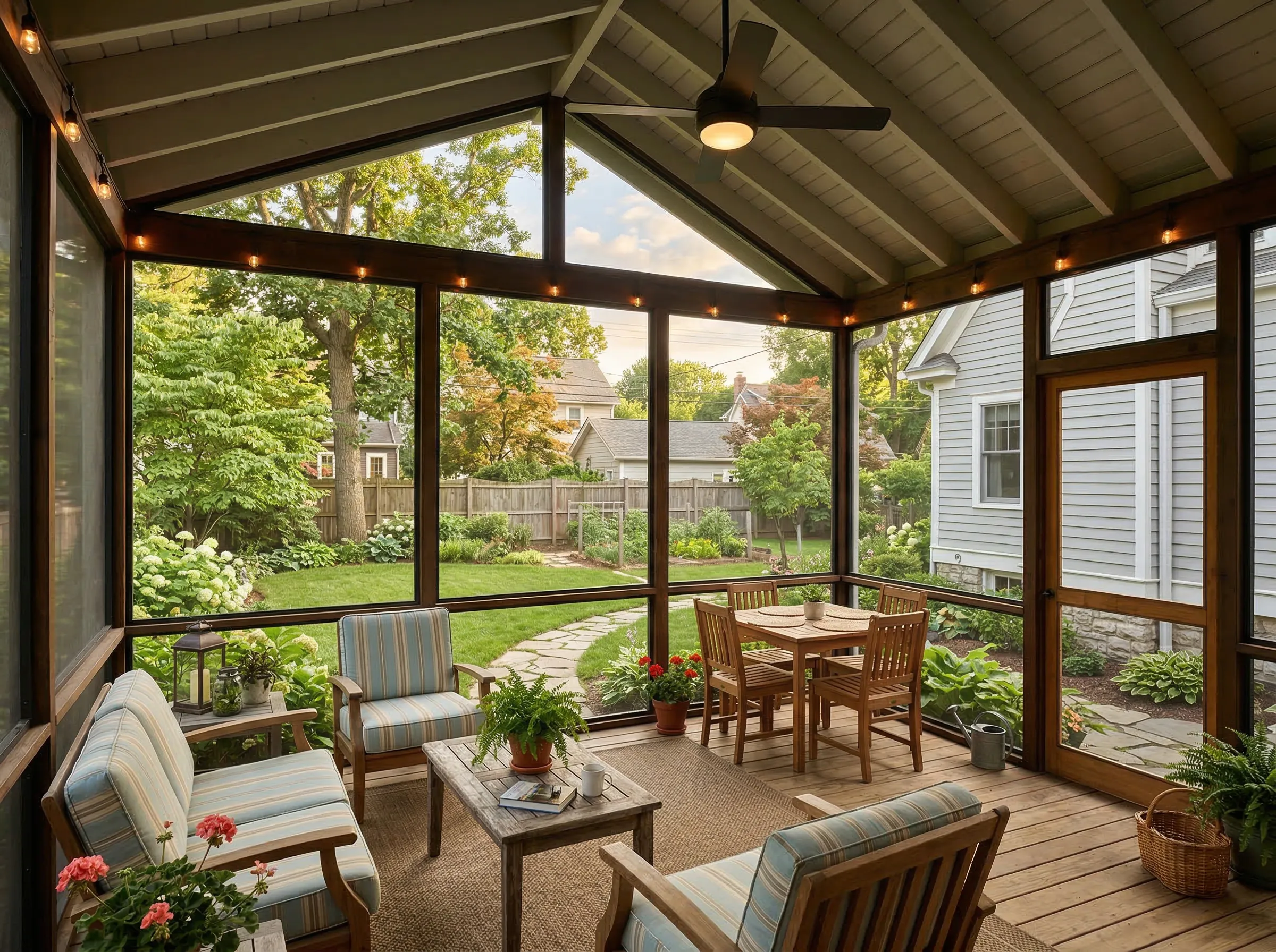 Screened porch installation in Johns Creek, GA
