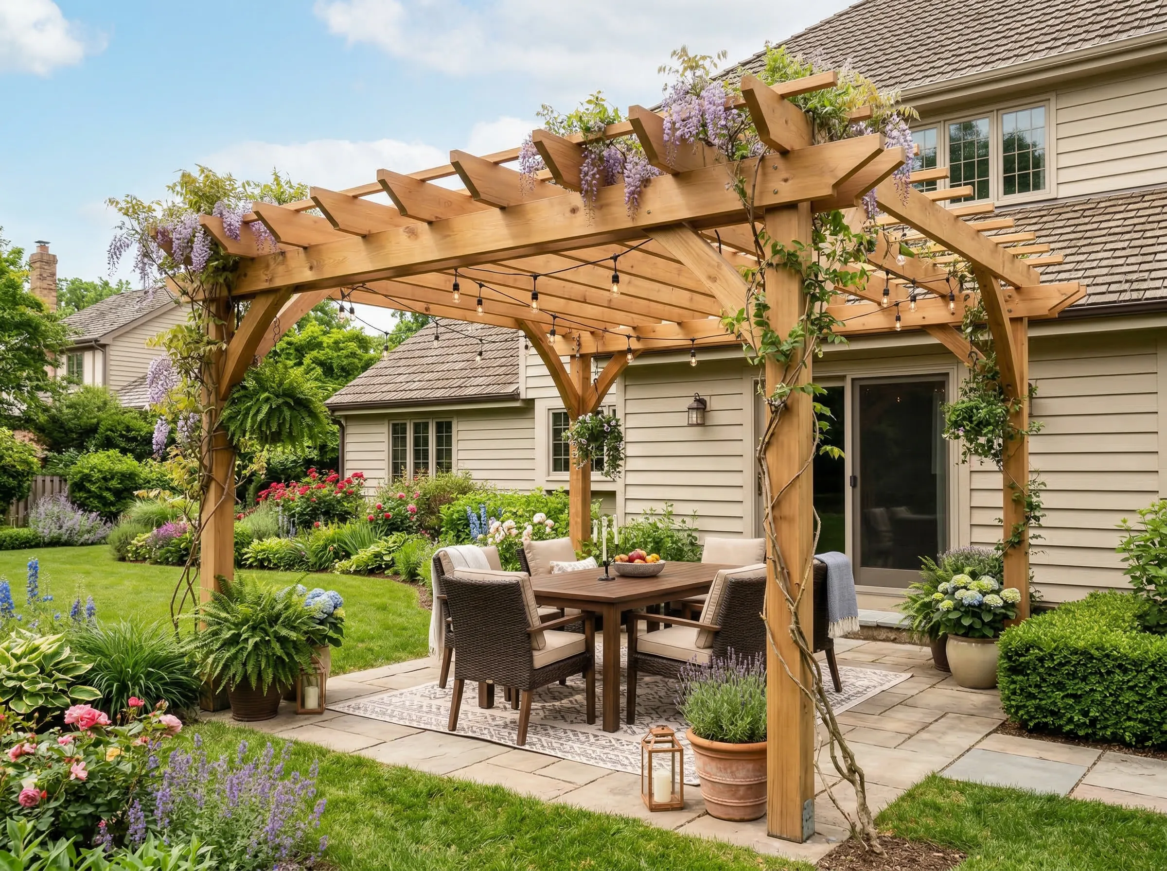 Freestanding pergola backyard Johns Creek GA