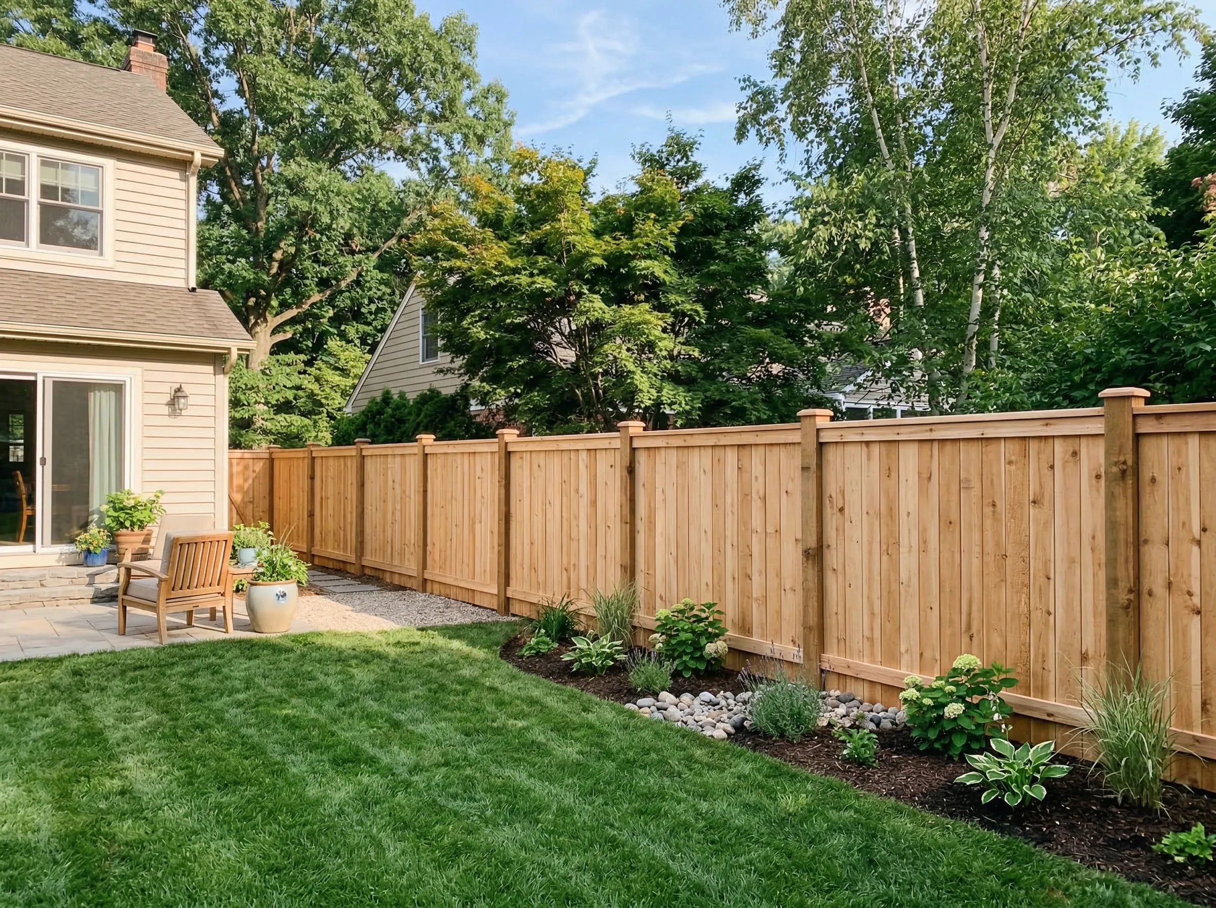 Backyard fence with gate Johns Creek